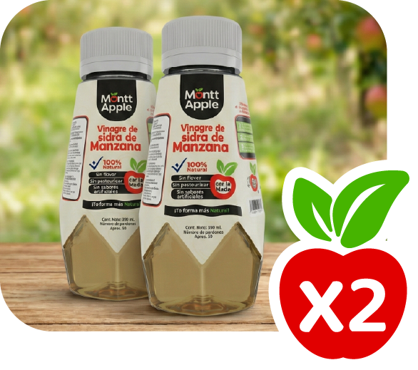 Vinagre de manzana x2
